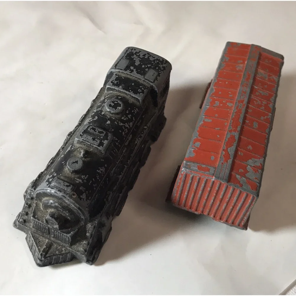 1950s  Midgetoy Rockford Illinois Vintage Diecast Train Engine lot of 2